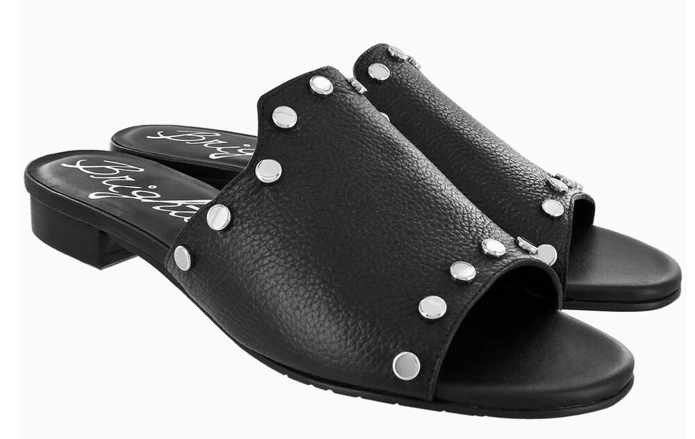 Brighton Night Studded Sandals Black Flat Women's 10